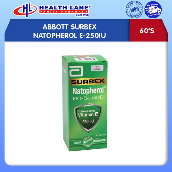 ABBOTT SURBEX NATOPHEROL E-250IU (60'S)